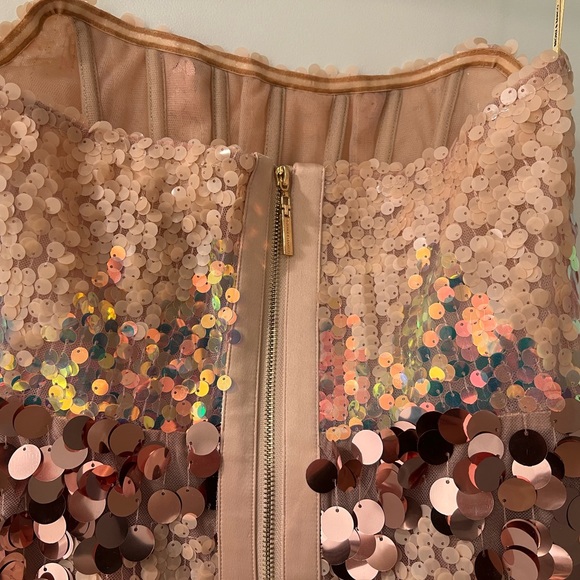 NWOT Bronx and Banco Farah Strapless Blush Gown Prom - Picture 11 of 14